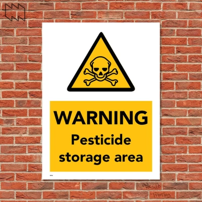  Warning Pesticide Storage Area Wdp - F21
