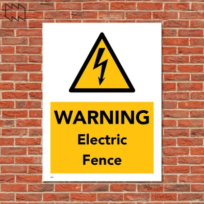  Warning Electric Fence Wdp - F012