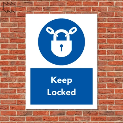  Keep Locked Sign Wdp - Ppe26