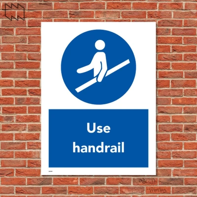  Use Handrail Sign Wdp - Ppe25