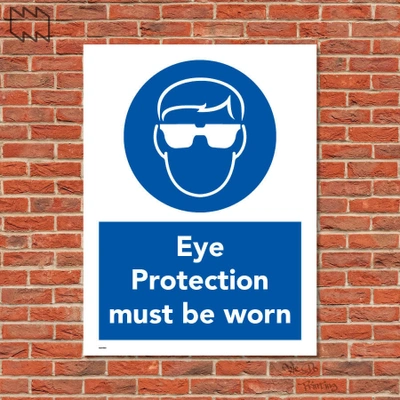  Eye Protection Must Be Worn Sign Wdp - Ppe01