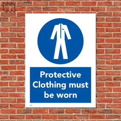  Protective Clothing Must Be Worn Sign Wdp - Ppe19
