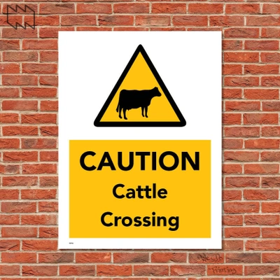  Caution Cattle Crossing Wdp - F06