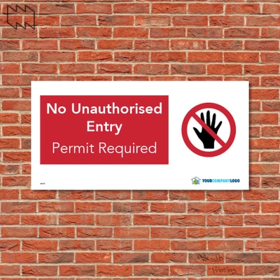  No Unauthorised Entry Permit Required Sign Wdp - P5