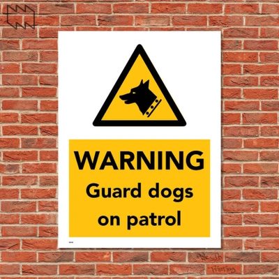  Warning Guard Dogs On Patrol Wdp - F18