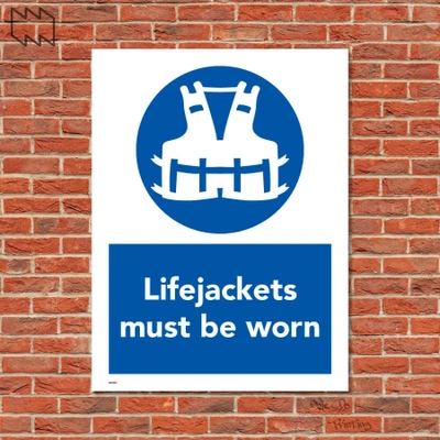  Lifejackets Must Be Worn Sign Wdp - Ppe27