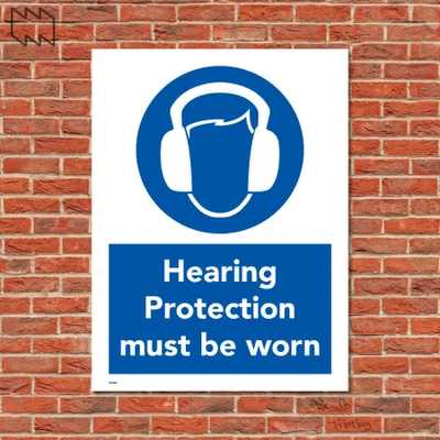  Hearing Protection Must Be Worn Sign Wdp - Ppe02