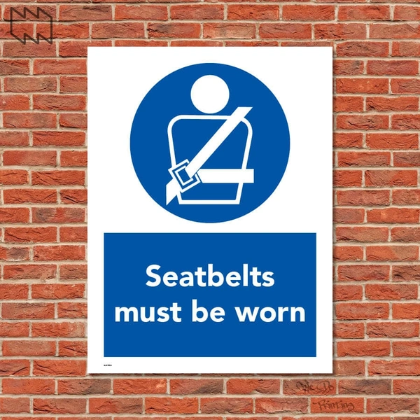  Seatbelts Must Be Worn Sign Wdp - Ppe24