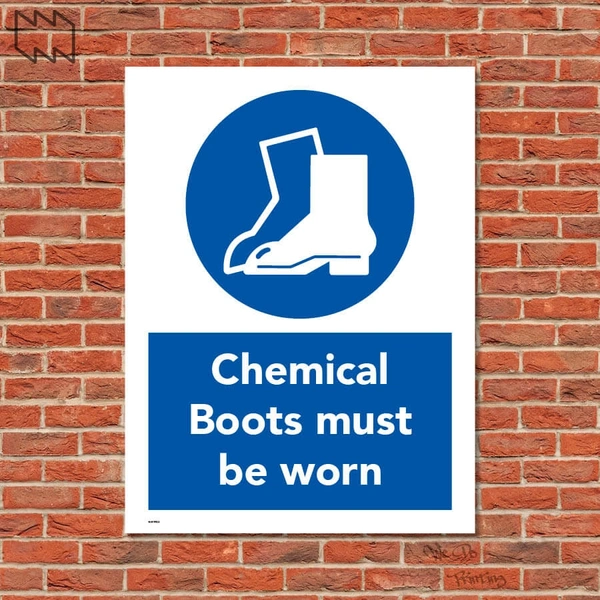  Chemical Boots Must Be Worn Sign Wdp - Ppe20
