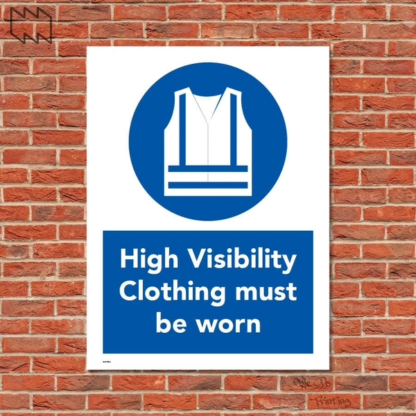  High Visability Clothing Must Be Worn Sign Wdp - Ppe04