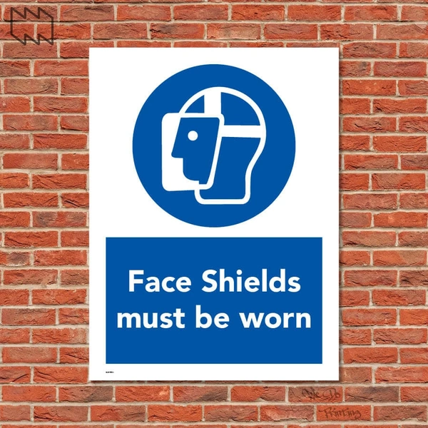  Face Shields Must Be Worn Sign Wdp - Ppe11