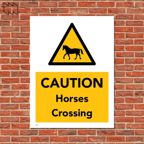  Caution Horses Crossing Wdp - F09