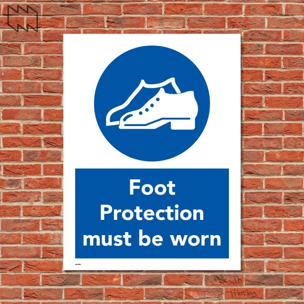  Foot Protection Must Be Worn Sign Wdp - Ppe03