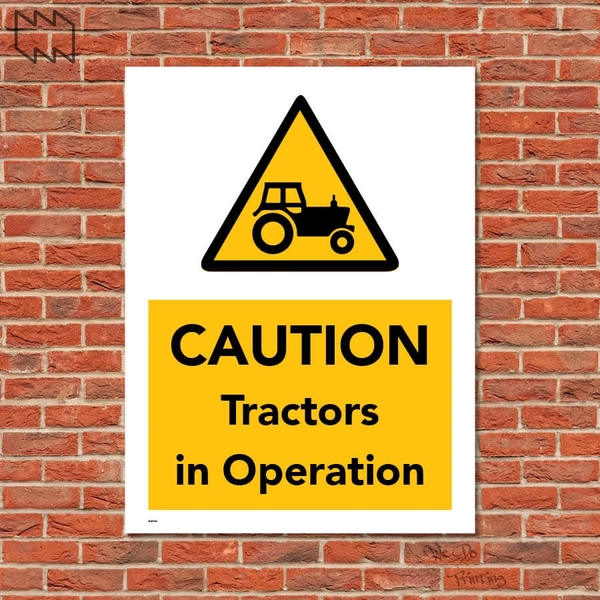  Caution Tractors In Operation Wdp - F03