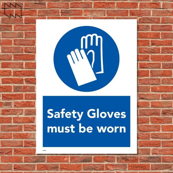  Safety Gloves Must Be Worn Sign Wdp - Ppe16