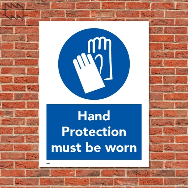  Hand Protection Must Be Worn Sign Wdp - Ppe05